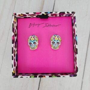 Betsey Johnson Sugar Skull Studs